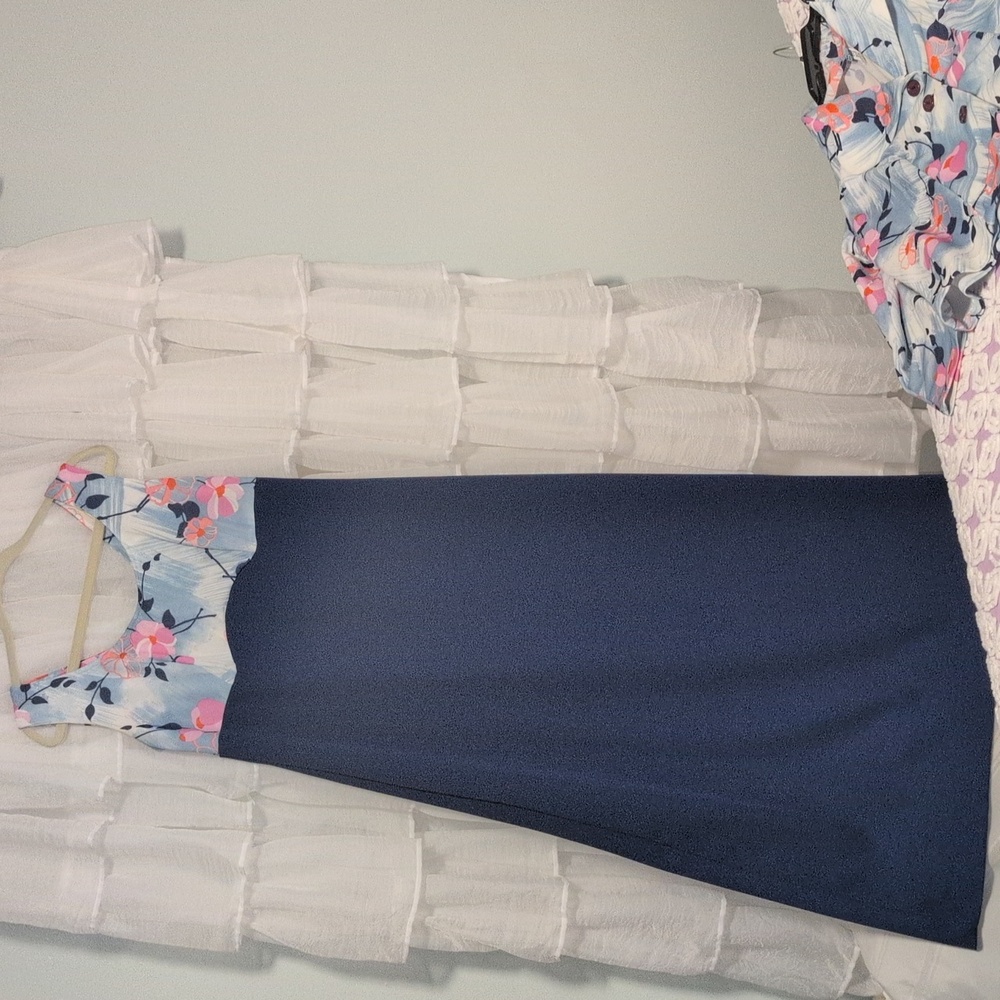 Vintage 1970s Floral Navy Maxi Dress And Jacket S… - image 4